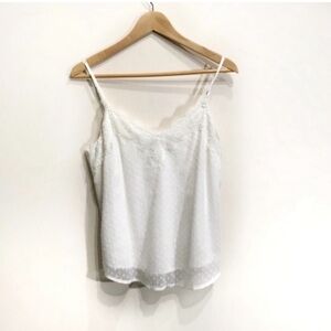 Abercrombie & Fitch Size Small White Lace Swiss Dot Camisole